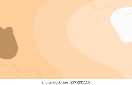 Abstract brown background of doodle shapes, lines on brown background with blank space in center for text. Minimalist wavy background.