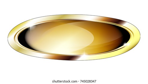 Abstract brown background with a golden frame, with space for your text. Vector illustration.