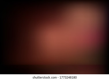 The abstract brown background has black shadows falling down on the walls and floors in three dimensions which can be used as a backdrop.