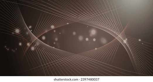 Abstract brown background with highlights and dynamic lines