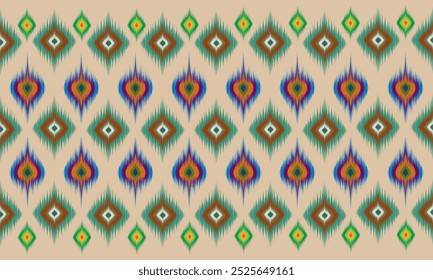 Abstract brown background with ikat fabric pattern