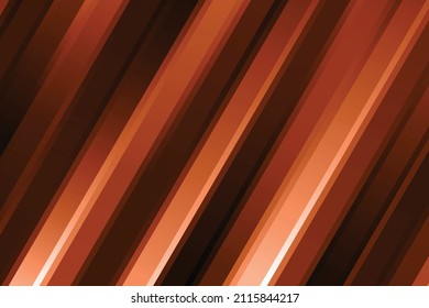Abstract brown background with paper cut abstract geometric shapes. Dynamic colorful diagonal line. Design for poster, banner, card. 3D paper images with a subtle blend. Copy space.