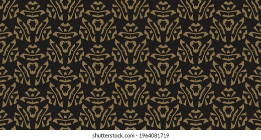 Abstract brown background pattern on black background, wallpaper. Seamless pattern, texture. Vector image