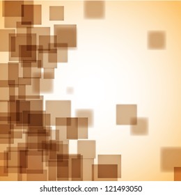 Abstract brown background with a lot of squares. Beautiful vector background.