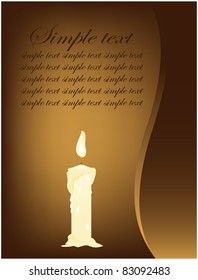 Abstract brown background with twist line and melted a candle
