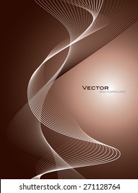 Abstract brown background with wavy lines.