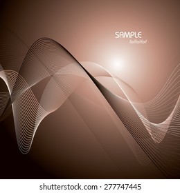 Abstract brown background with wavy lines.