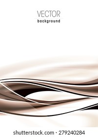 Abstract brown background with wavy lines.