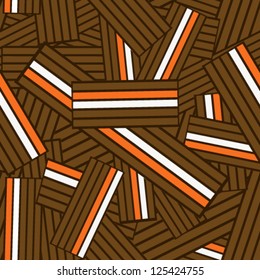 abstract brown background with white and orange stripes