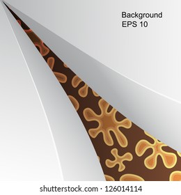 abstract brown background with white paper under eps 10