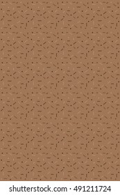 Abstract brown background with zigzags and squares. Vector seamless pattern with geometric figures. Hipster fill. Color image. Holiday composition. Multipurpose backdrop. blank for holidays, banners