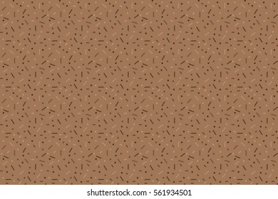 Abstract brown background with zigzags. Vector seamless pattern with geometric figures. Hipster fill. Color image. Holiday composition. Multipurpose backdrop. Stocking up for the holidays,general plan