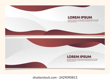Abstract Brown banner design. Fluid Vector shaped background. Modern Graphic Template Banner pattern for social media and web sites