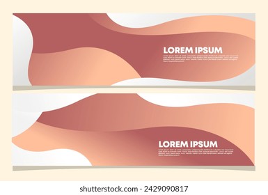 Abstract Brown banner design. Fluid Vector shaped background. Modern Graphic Template Banner pattern for social media and web sites