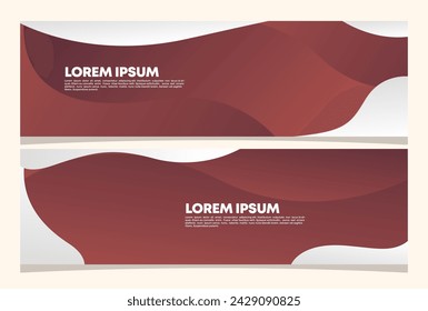 Abstract Brown banner design. Fluid Vector shaped background. Modern Graphic Template Banner pattern for social media and web sites