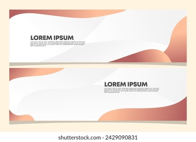 Diseño de banner marrón abstracto. Fondo en forma de vector fluido. Patrón de banner de plantilla gráfica moderna para redes sociales y sitios web