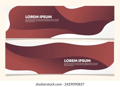 Abstract Brown banner design. Fluid Vector shaped background. Modern Graphic Template Banner pattern for social media and web sites