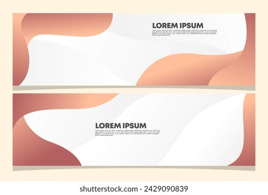 Abstract Brown banner design. Fluid Vector shaped background. Modern Graphic Template Banner pattern for social media and web sites