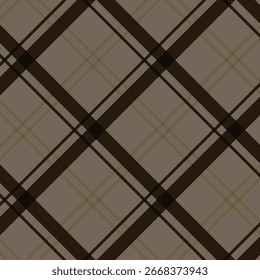 Abstractas marrón y begie telón de fondo a cuadros diagonales sin costuras, ropa de cama, cortinas, manteles, Fondo de pantalla con diseño de impresión textil..