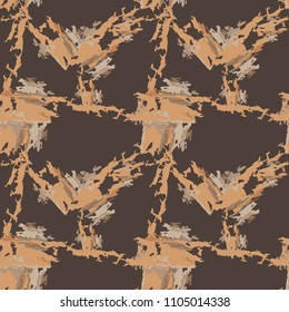 Abstract brown and beige background as UFO camouflage. Seamless repeat light pattern usable as urban camo, wallpaper, backdrop or for print for textile or wrapping paper