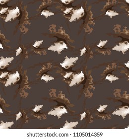 Abstract brown and beige background as UFO camouflage. Seamless repeat light pattern usable as urban camo, wallpaper, backdrop or for print for textile or wrapping paper