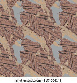 Abstract brown, beige and grey background as UFO camouflage. Seamless repeat light pattern usable as urban camo, wallpaper, backdrop or for print for textile or wrapping paper