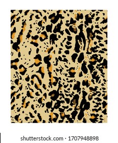 abstract brown and black background, colored leopard seamless pattern