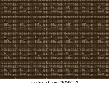 Resumen. el patrón de fondo de línea geométrica marrón y negro es sin fisuras. Vector.