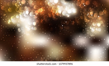 Abstract Brown Black and White Blurred Bokeh Background Vector Image
