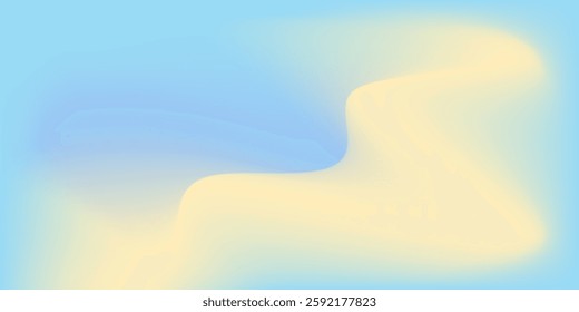 Abstract brown blue color gradient blurred modern art background simple waves
