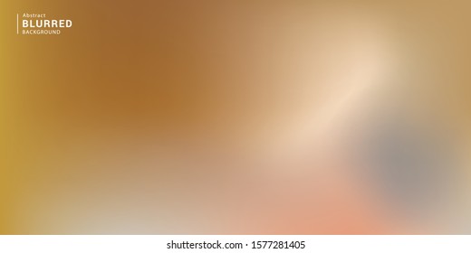 Abstract brown blurred gradient background with light. Vector illustration.