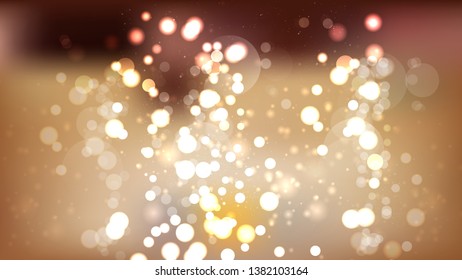 Abstract Brown Bokeh Lights Background Graphic