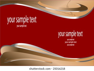 abstract brown brand with red background