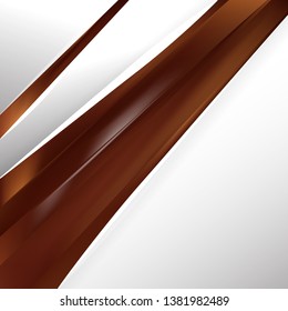 Abstract Brown Brochure Design Template