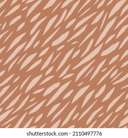 Abstract brown brush stokes seamless pattern. Simple striped background. Vector illustration.