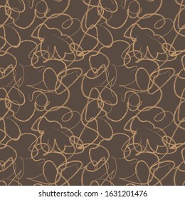 Abstract Brown Brush Strokes Seamless. Pattern for fashion prints, patterns and backgrounds.