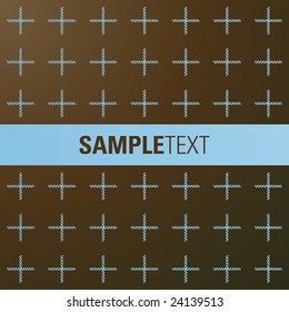 Abstract brown business background with stitching crosses