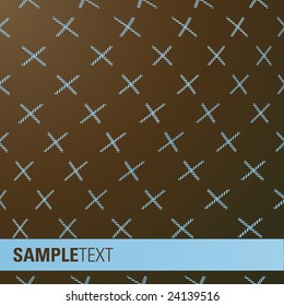 Abstract brown business background with stitching crosses