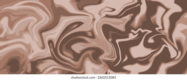 Abstract brown chocolate background with mocha mousse or cream pattern. Vector illustration for poster, wallpaper, social media cover.