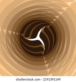 Abstract brown circle board frame with volleyball silhouette isolated on white background