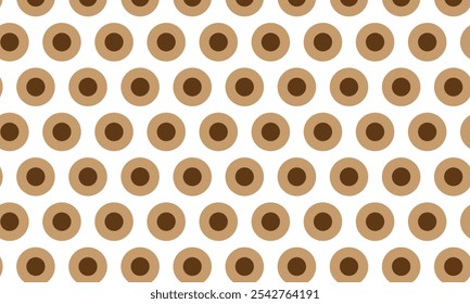 Círculo marrón abstracto y diseño de patrón de puntos.