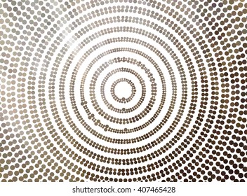 Abstract brown circle on white background