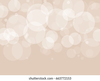 Abstract  Brown circular bokeh background. Vector illustration.