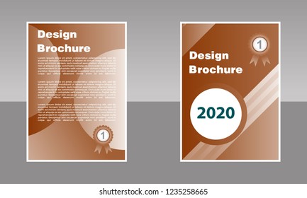 Abstract Brown Color Flyer or Cover Design Template
