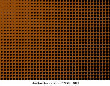 abstract brown color gradient halftone points background.dots pop art vector