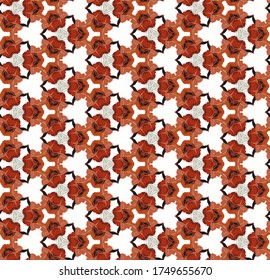 Abstract brown color seamless pattern design composition. Wallpaper, background. Eps 10