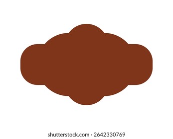 abstract brown color vintage cloudy flat shape design