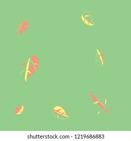 Abstract brown colorful Leaves background pattern - Illustration , Textile, Plant, Leaf, Wallpaper, white background, Painted Image, Springtime, Season, Leaf, wallpaper