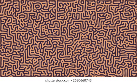 ABSTRACT BROWN COLORFUL LINES TURING PATTERN ROUGH DESIGN REACTION DIFFUSION BROWN BACKGROUND VECTOR GOOD FOR WALLPAPER, COVER,POSTER 
