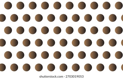 Abstract brown colour gradient polka dot vector pattern background suitable for fashion textiles, graphics.